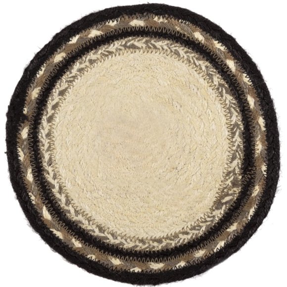 Sawyer Mill Charcoal Pig Jute Trivet 8" - Picture 4 of 4